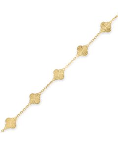 Yellow Gold Plated CLOVER Bracelet in 925 Sterling Silver