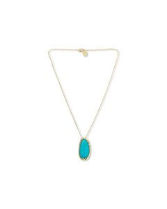 14.21 Cts Blue Quartz Drop Pendant in Brass