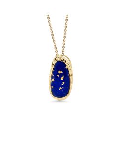 23.1 Cts Lapis Lazuli Drop Pendant in Brass
