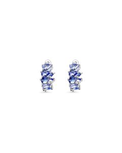 4.75 Cts Tanzanite Hoop Earring in 925 Sterling Silver