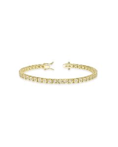 1.21 Cts Lab Grown Diamond Tennis Bracelet in 925 Yellow Gold Plated