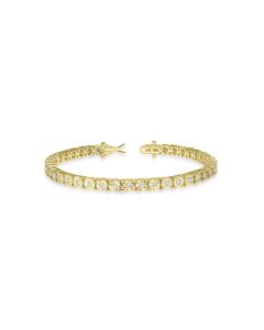1.91 Cts Lab Grown Diamond Tennis Bracelet in 925 Yellow Gold Plated