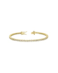 2.36 Cts Lab Grown Diamond Tennis Bracelet in 925 Yellow Gold Plated
