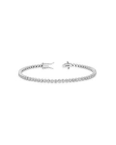 2.36 Cts Lab Grown Diamond Tennis Bracelet in 925 Platinum Plated