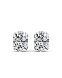 3.00 DEW White Moissanite Earring in 925 Platinum Plated