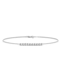 1.10 DEW White Moissanite Bracelet in 925 Platinum Plated