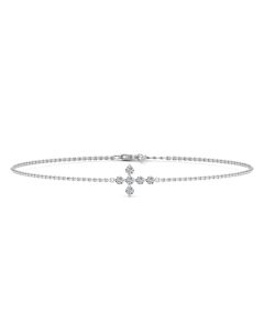 0.66 DEW White Moissanite Bracelet in 925 Platinum Plated