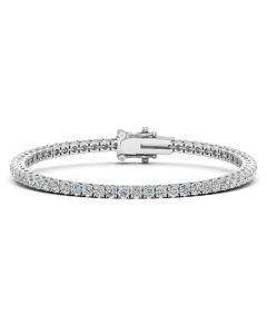 10.25 DEW White Moissanite Bracelet in 925 Platinum Plated