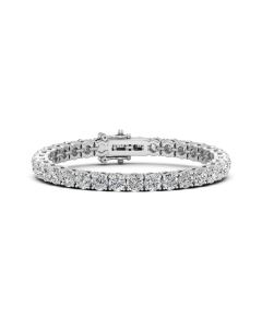 17.00 DEW White Moissanite Bracelet in 925 Platinum Plated
