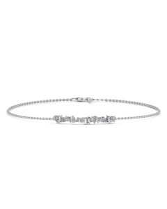 1.83 DEW White Moissanite Bracelet in 14K White Gold