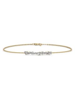 1.83 DEW White Moissanite Bracelet in 14K Yellow Gold