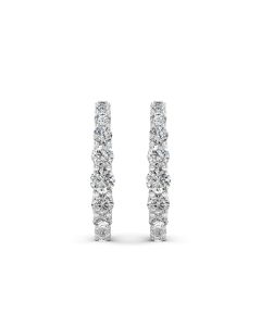 1.28 DEW White Moissanite Earring in 14K White Gold
