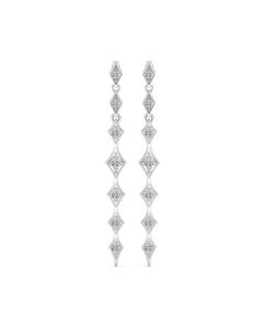 0.28 DEW White Moissanite Earring in 14K White Gold