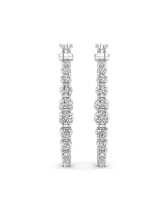 1.21 DEW White Moissanite Earring in 14K White Gold