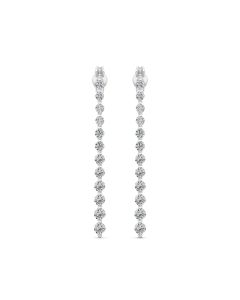 0.46 DEW White Moissanite Earring in 925 Platinum Plated