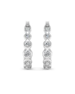 1.48 DEW White Moissanite Earring in 14K White Gold