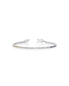 2.48 Cts Multi-Sapphire Bracelet in 925
