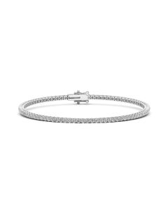 2.75 DEW White Moissanite Bracelet in 925 Platinum Plated