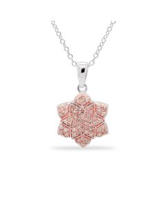 0.52 Cts Pink Diamond Pendant in 925 Two Tone