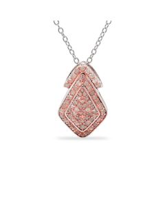 0.55 Cts Pink Diamond pendant in 925 Two Tone