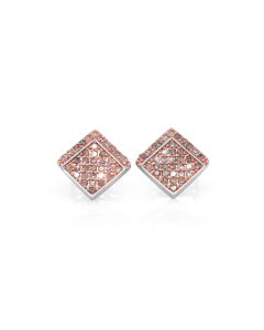 0.47 Cts Pink Diamond Earring in 925 Two Tone