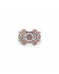 0.87 Cts Pink Diamond Ring in 925 Two Tone