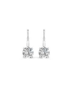 2.00 DEW White Moissanite Earring in 14K White Gold