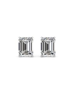 4.00 DEW White Moissanite Earring in 14K White Gold
