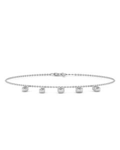 2.90 DEW White Moissanite Bracelet in 925 Platinum Plated