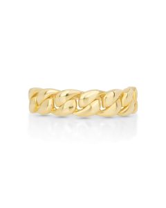 Curb Link Ring in 14K Yellow Gold