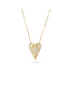 0.16 Cts White Diamond Pendant in 14K Yellow Gold