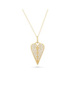 0.32 Cts White Diamond Pendant in 14K Yellow Gold