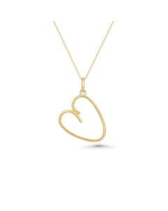 Heart Pendant in 14K Yellow Gold