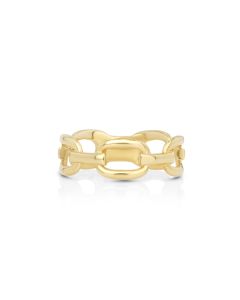 Cable Link Ring in 14K Yellow Gold
