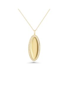 0.29 Cts White Diamond Pendant in 14K Yellow Gold