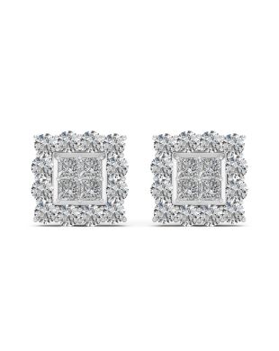 Diamond Halo Stud Aenean Four